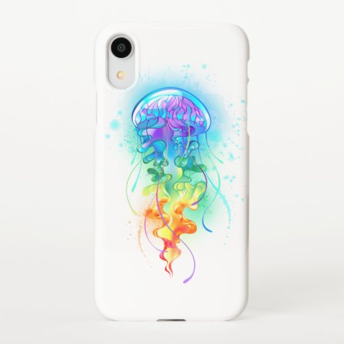 Rainbow jellyfish iPhone XR case