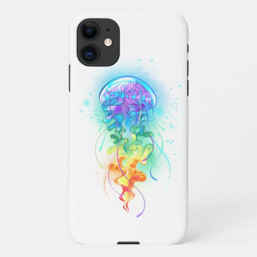 Rainbow jellyfish iPhone 11 case