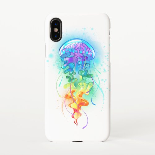 Rainbow jellyfish iPhone XS case