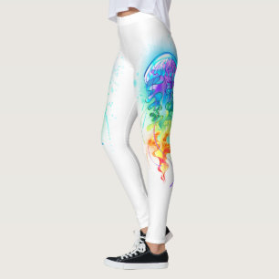Rainbow jellyfish leggings
