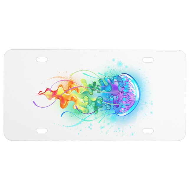 Rainbow jellyfish license plate (Front)
