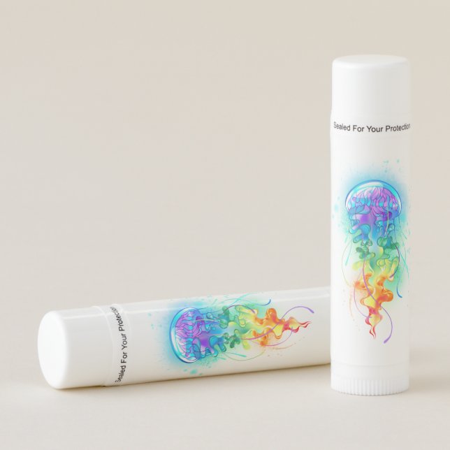Rainbow jellyfish lip balm (Front)