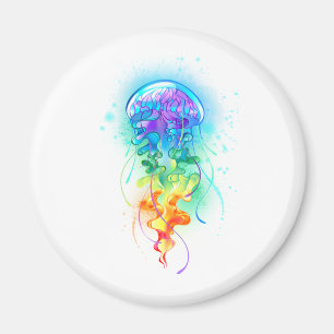 Rainbow jellyfish magnet