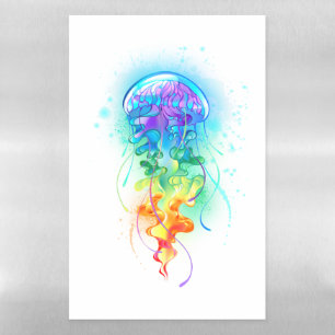 Rainbow jellyfish magnetic dry erase sheet