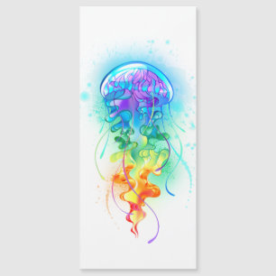 Rainbow jellyfish magnetic invitation