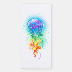 Rainbow jellyfish magnetic notepad