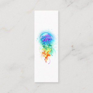 Rainbow jellyfish mini business card