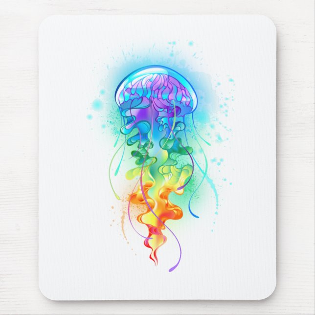 Rainbow jellyfish mouse pad (Front)