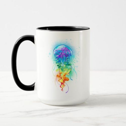 Rainbow jellyfish mug