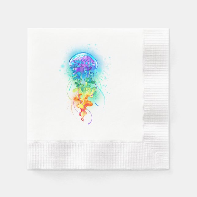 Rainbow jellyfish napkins (Front)
