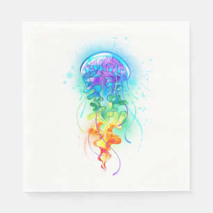 Rainbow jellyfish napkins