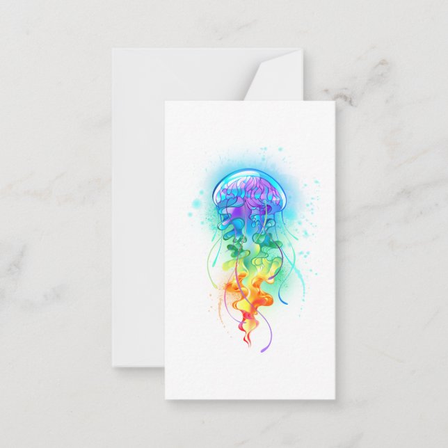 Rainbow jellyfish note card (Front)