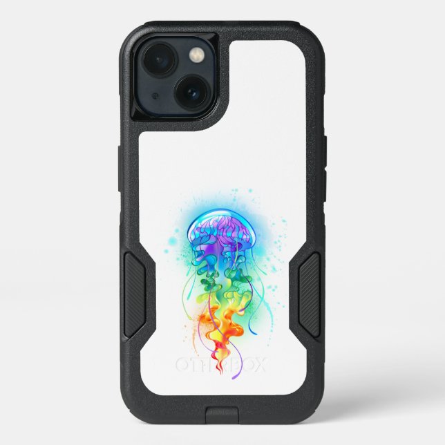 Rainbow jellyfish otterbox iPhone case (Back)