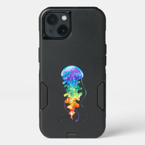 Rainbow jellyfish iPhone 13 case