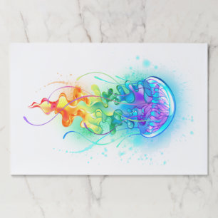 Rainbow jellyfish paper pad