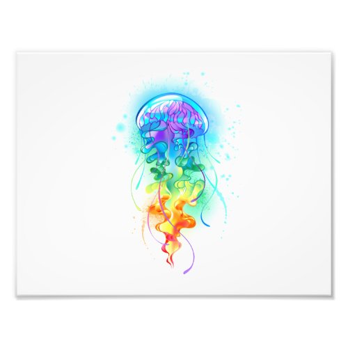 Rainbow jellyfish photo print