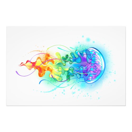 Rainbow jellyfish photo print