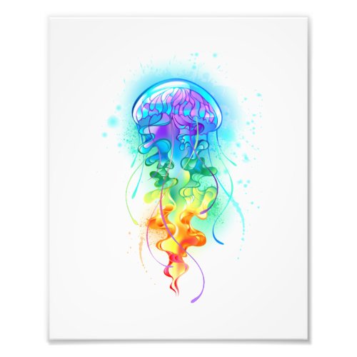 Rainbow jellyfish photo print