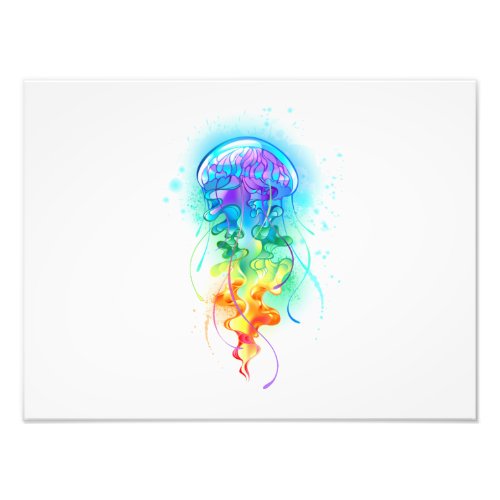 Rainbow jellyfish photo print