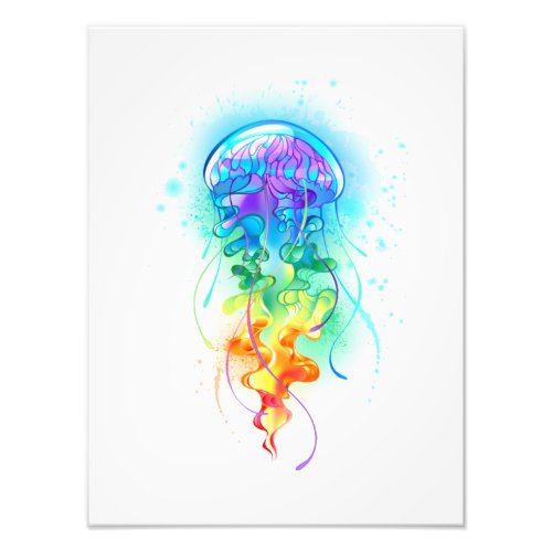 Rainbow jellyfish photo print