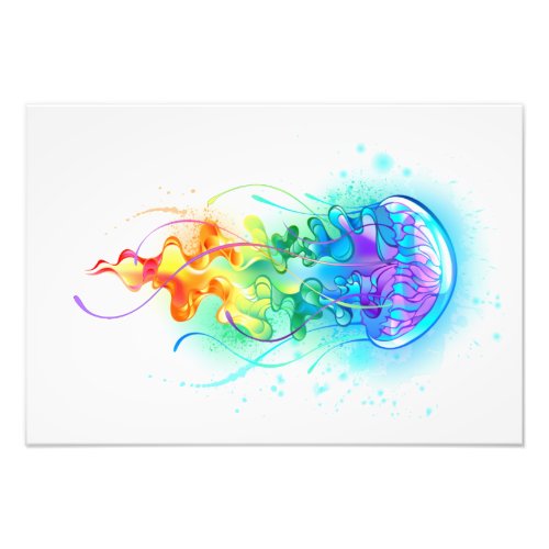 Rainbow jellyfish photo print