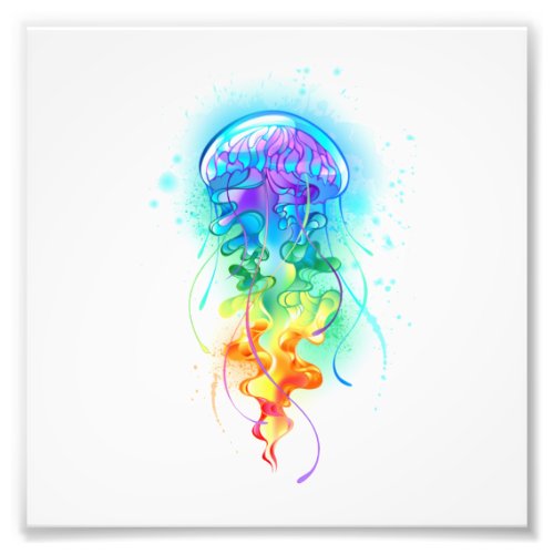 Rainbow jellyfish photo print