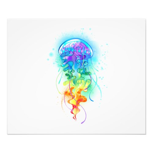 Rainbow jellyfish photo print