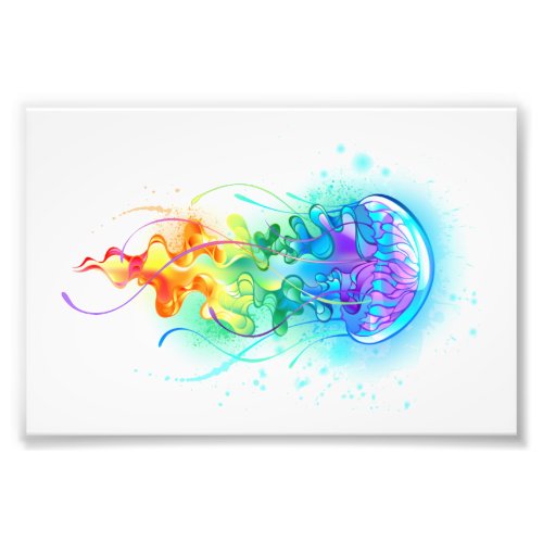 Rainbow jellyfish photo print