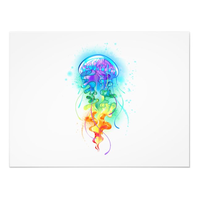 Rainbow jellyfish photo print (Front)
