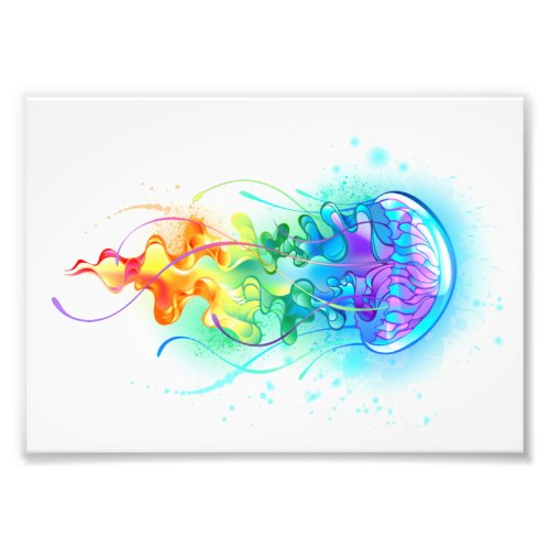 Rainbow jellyfish photo print