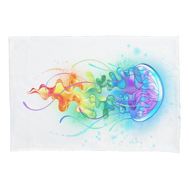 Rainbow jellyfish pillow case (Front)