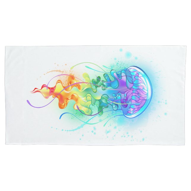 Rainbow jellyfish pillow case (Front)
