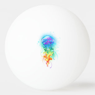 Rainbow jellyfish ping pong ball