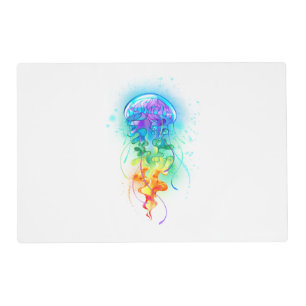 Rainbow jellyfish placemat