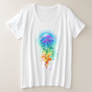 Rainbow jellyfish plus size T-Shirt