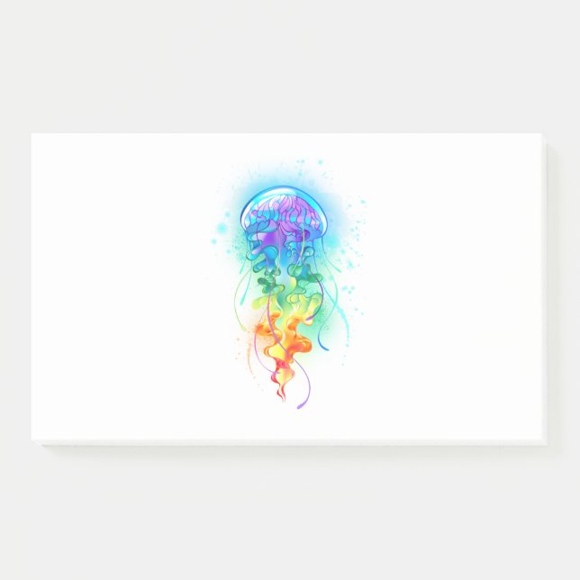 Rainbow jellyfish post-it notes (Front)