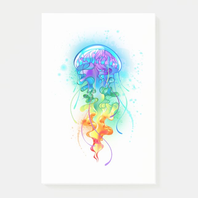 Rainbow jellyfish post-it notes (Front)