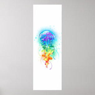 Rainbow jellyfish poster