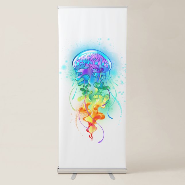 Rainbow jellyfish retractable banner (Front)