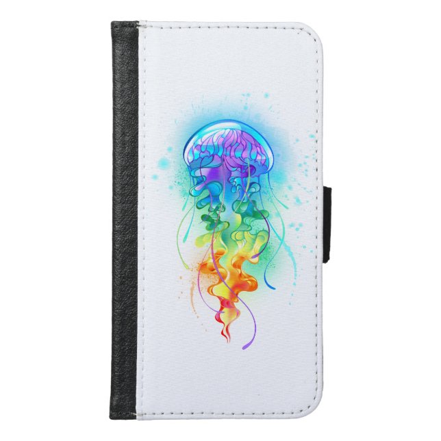 Rainbow jellyfish samsung galaxy wallet case (Front)