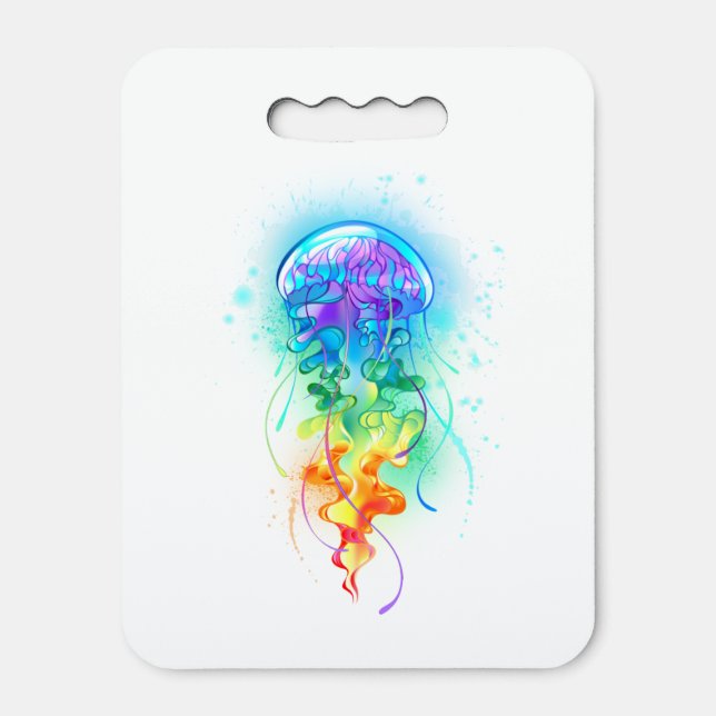 Rainbow jellyfish seat cushion (Front Vertical)