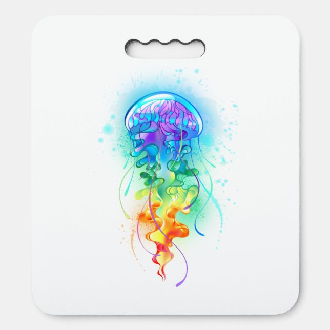 Rainbow jellyfish seat cushion (Front Vertical)