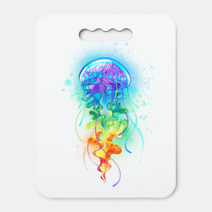 Rainbow jellyfish seat cushion