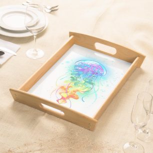 Rainbow jellyfish serving tray