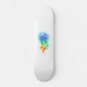 Rainbow jellyfish skateboard