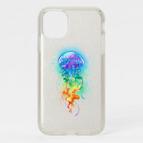 Rainbow jellyfish speck iPhone 11 case