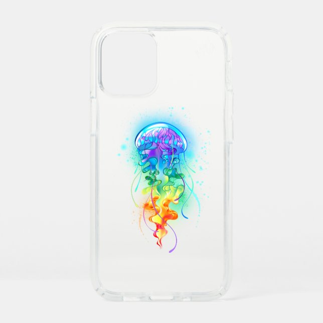 Rainbow jellyfish speck iPhone 12 mini case (Front)