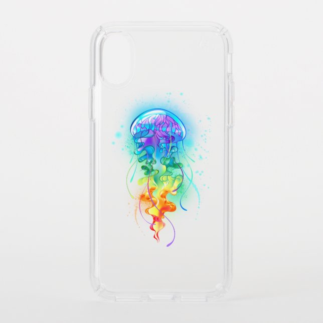 Rainbow jellyfish speck iPhone x case (Front)
