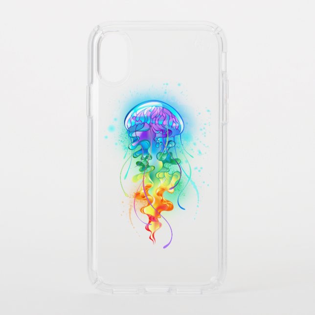 Rainbow jellyfish speck iPhone XS case (Front)