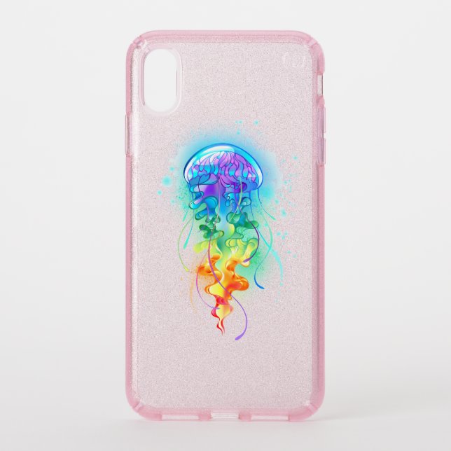 Rainbow jellyfish speck iPhone XS max case (Front)